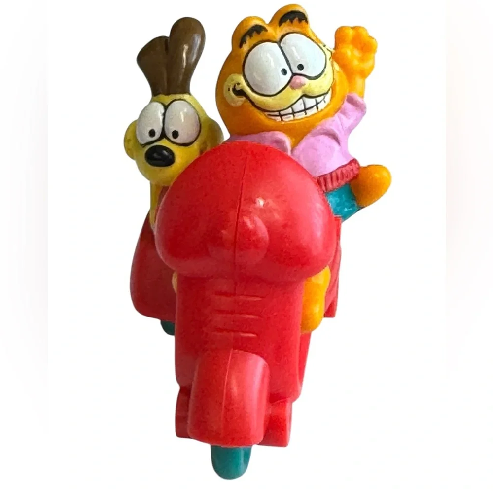 Vintage 1980's McDonalds Garfield Odie on Scooters Happy Meal Toys 4 Pieces